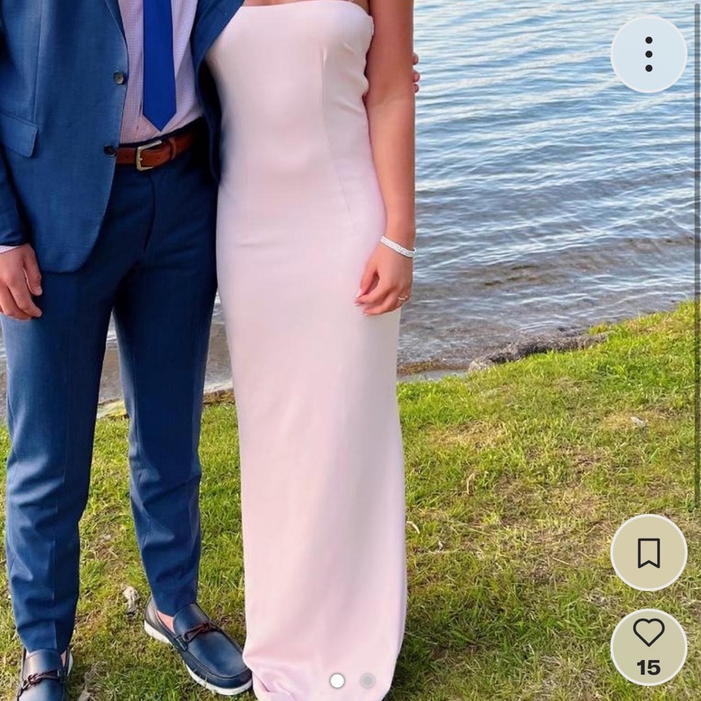 Revolve Pink Strapless Maxi Dress